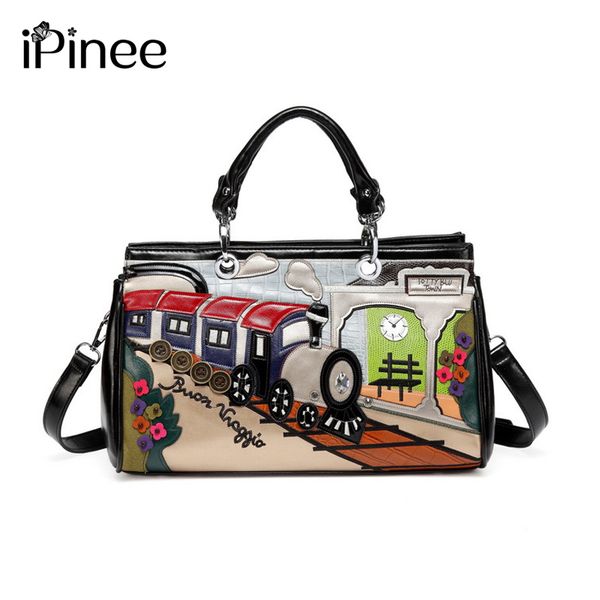 

ipinee printing cartoon women shoulder bag italy braccialini handbag retro handmade bolsa feminina famous luxury designer bolsos