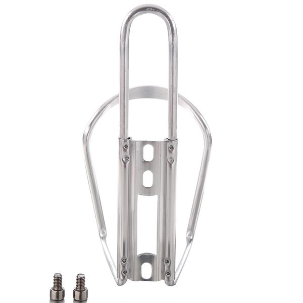 

aluminum handlebar water bottle kettle rack cage holder - silver tone