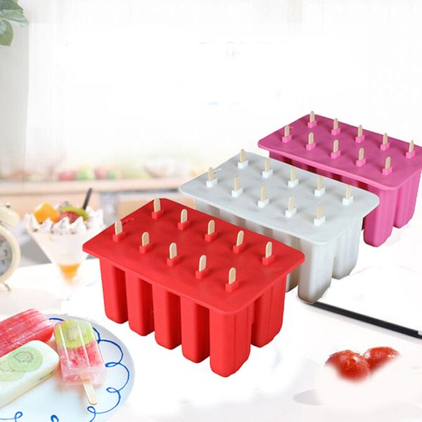 

10 сетки popsicle мороженое формы многоразовые прямоугольник прессформы diy mousse cake mold fondant главная кухня морозильник мороженое mak