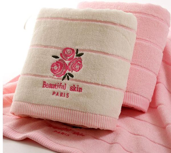 

2019 pure cotton bath towel rose bath towel soft water absorption