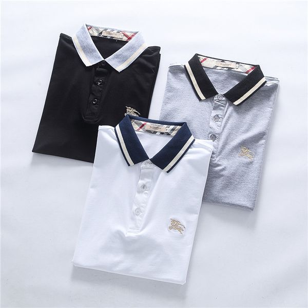 

Новые мужские рубашки поло с короткими рукавами BOS футболка вышивка рубашка поло