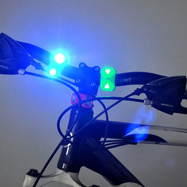

1pc bicycle taillight bicycle waterproof double led outdoor night riding bike safety warning light rechargeable bike light