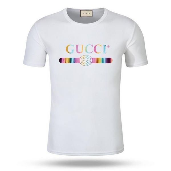 

2020 new summer couple short-sleeved t-shirt shirt36#, White