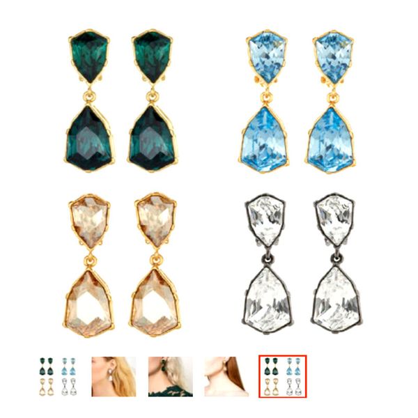 

csxjd 2020 new luxury crystal without pierced ears ear clip, Silver