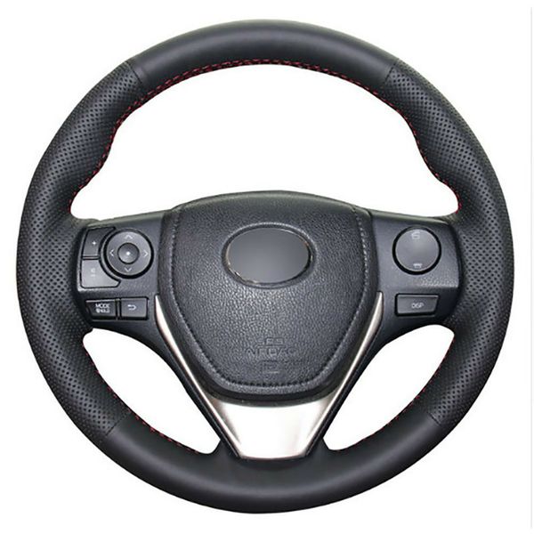 

customized pu steering wheel stitch on wrap cover for toyota rav4