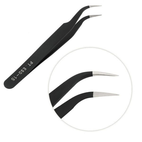 

2 pcs/set anti-acid steel curved straight tweezers makeup eyelash curler false eyelashes extension eye lashes styling tool