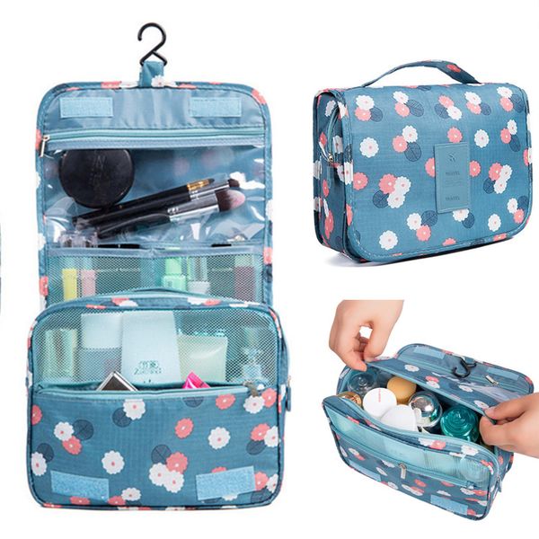 

portable hanging travel toiletry bag waterproof polyester cosmetic make up organizer for women men travel outdoor wash pouch kit
