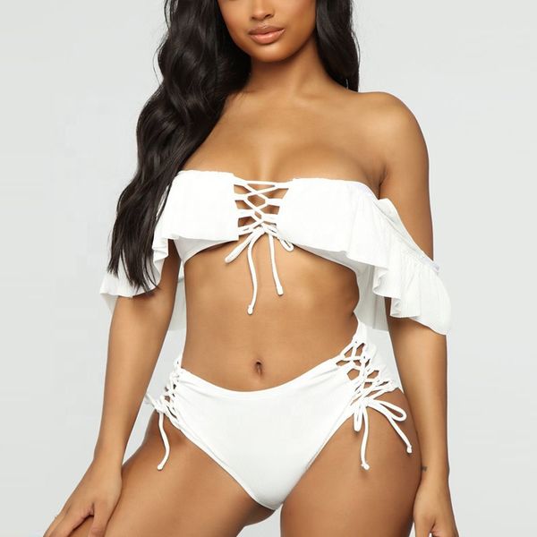 

plain color women bikini set 2pcs ladys swimsuit swimwear