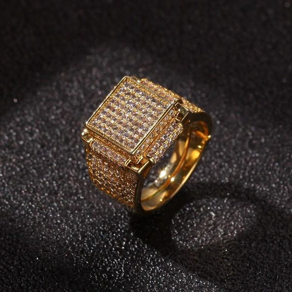 

hip hop mens jewelry rings diamond iced out bling rings fashion gold silver ring