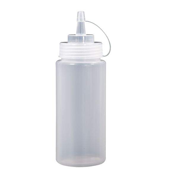 

white plastic bottle dispenser compression sauce - 16 oz