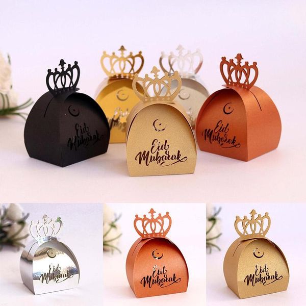 

50pcs openwork candy box muslim holy month festival paper box ramadan decorations islamic party happy eid mubarak diy decoration