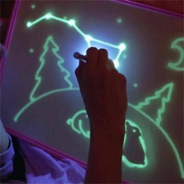 

wj1064x5 drawing board draw with light coloring fluorescent children's magic luminous hand writing board nightlight toys painting suppl