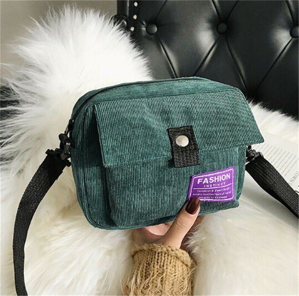 

new women bag lovely corduroy crossbody messenger bag for lady mini handbag fashion shoulder tote purse