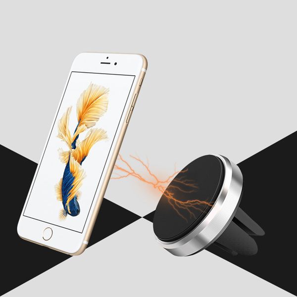 

air vent mount mobile phone holder navigation magnetic car holder 360 metal mini magnet bracket smartphone stand magnet