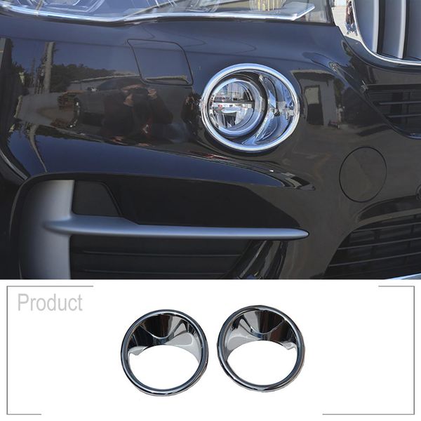 

2pcs abs car front fog lamp cover trim for x5 f15 2014-2018 accessories