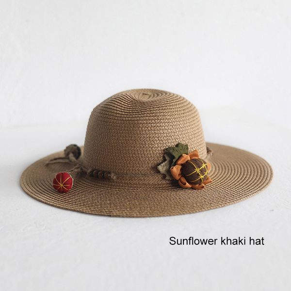 

hat bag set wide brim straw hats cap single shoulder bag for kids spring summer beach fdx99