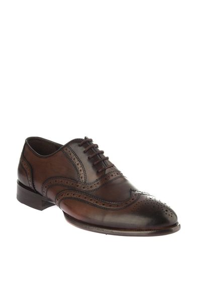 

pearl genuine leather brown men 's oxford shoes 120130009597, Black
