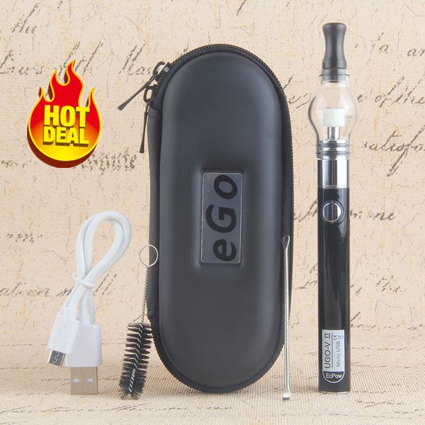 1Pcs Globo di vetro e kit di avvio per sigaretta Dry Herb Vaporizzatore ecigs Wax Vape Pen ego t evod UGO V II 510 Thread Batteria Sigaretta elettronica