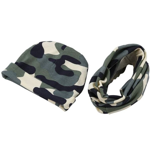 

baby hat and scarf set, beanie hat with snood scarf neck warmer for infant kids camouflage gray, Blue;gray