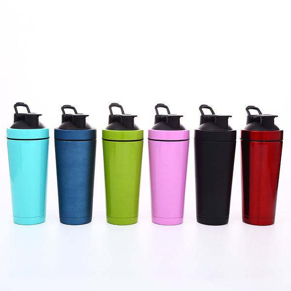

stainless steel keep warm cup multi colors shaker caps bodybuilding double deck high capacity water bottle selling 27al l1