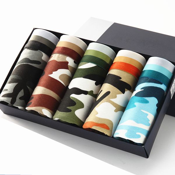 

5шт / уп nanjiren боксеров человек много хлопка красивой нижнего белья мужчины дышащего трусы мужских шорты cuecas боксер мужчина, Black;white