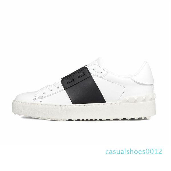 

fashion 2020 casual shoes white black red mens women leather designer shoes open low sports sneakers size 35-46 c12
