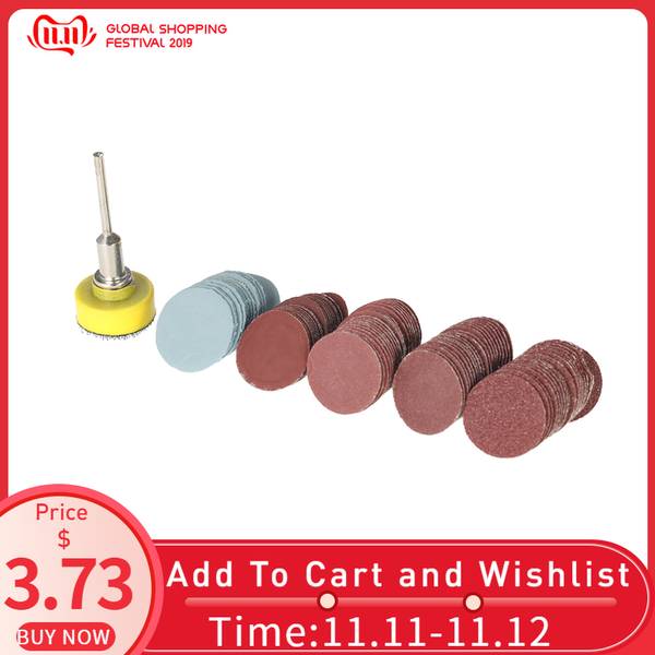 

100pcs 25mm 1" sander disc sanding disk 100-3000 grit paper with 1inch abrasive polish pad plate shank for rotary tool