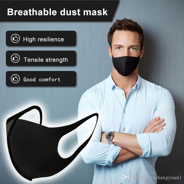

1pcs washable anti-dust mask black cycling mouth face respirator mask for adults anti pm2.5/dust