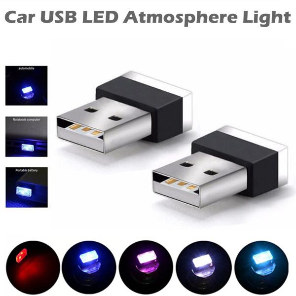 

plug and play fashion romantic soft brightness auto car usb led atmosphere lamp mood light automobile interior decorative bulb