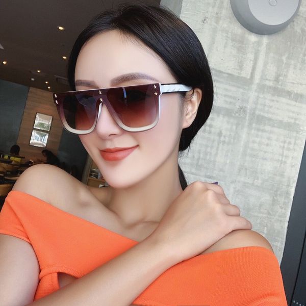 

женщины роскоши дизайнер вс очки цельной звезды декоративных зеркала заклепка украшено храм дизайнерского тренду va680 size56-18-140 оригина, White;black