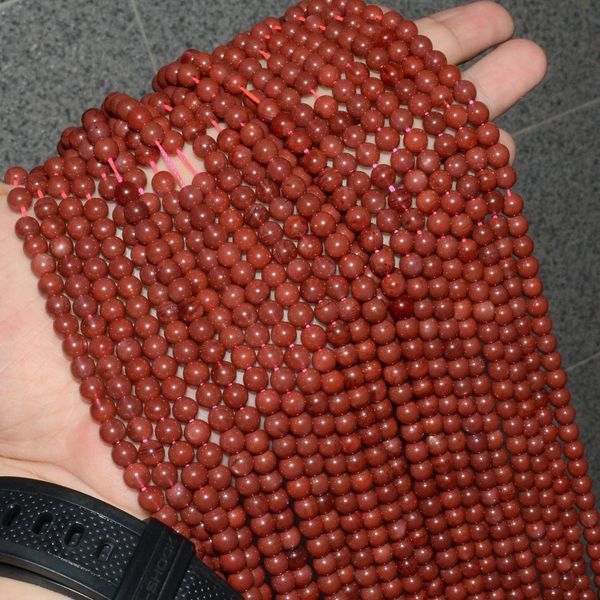 

natural dark color andecine / andesine loose round beads 5.5mm / 6mm