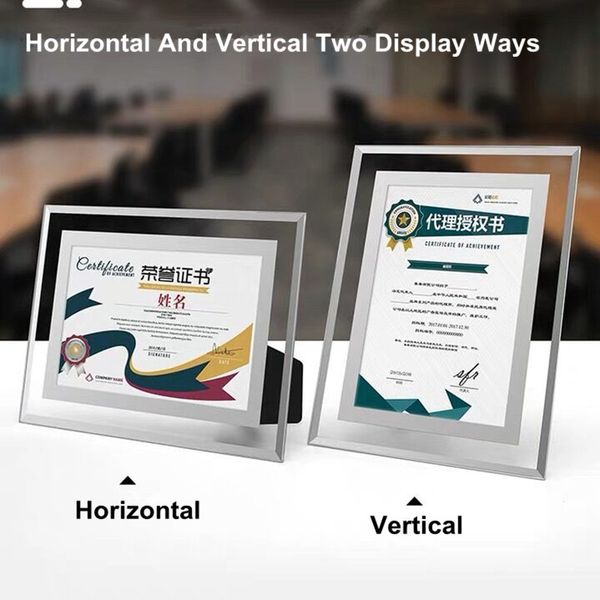 

a6 стекло столешница зеркало фоторамок desktop рамка дисплея документ / бумажный сертификат frames главная вход стенд держатель украшения