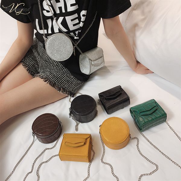

mini cute pu leather crossbody bags for women 2020 round square messenger shoulder bag ladies phone purses and handbags