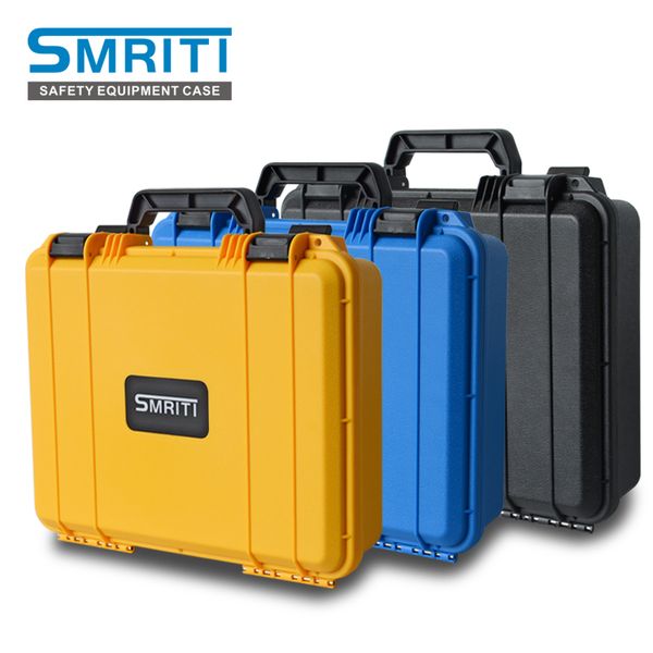 

plastic portable toolbox safety instrument tool box abs plastic storage toolbox sealed tool case box with foam inside 3 color