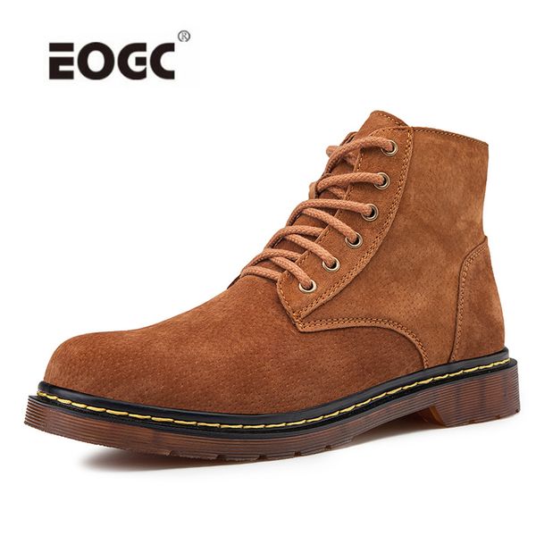 

autumn winter boots man plus size vintage ankle boots shoes footwear lace up shoes men waterproof snow, Black