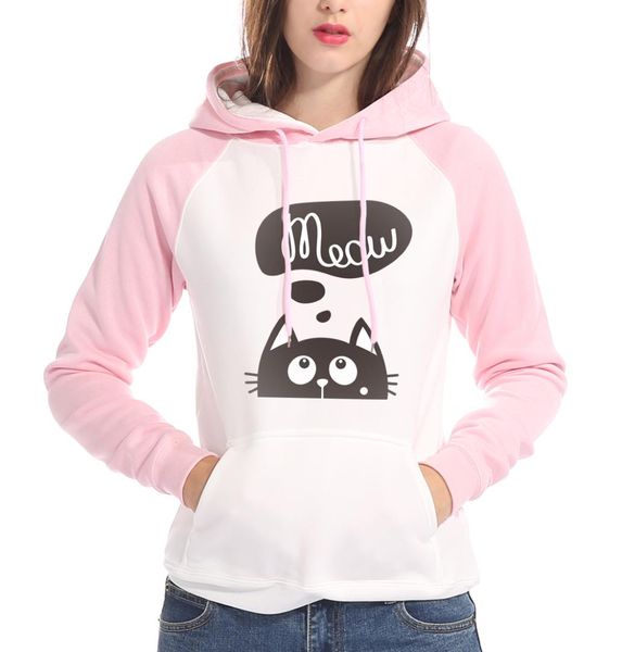 

raglan sleeve pullovers 2019 women's harajuku hoodies fall winter streetwear sweatshirts funny brand tracksuits, Black