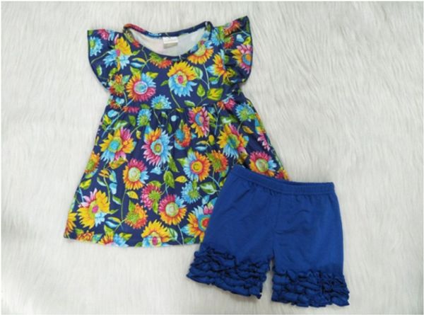 

toddler kids baby girl sunflower dress summer clothing sleeveless boutique infant girl clothes, White