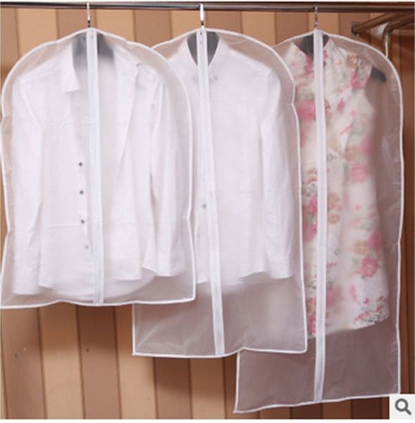 

kids/size transparent wardrobe storage bags cloth hanging garment suit coat dust cover