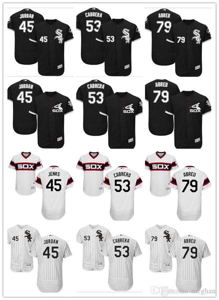 

custom men women youth majestic white sox jersey #45 michael mj 53 melky cabrera 79 jose abreu home black kids baseball jerseys, Blue;black