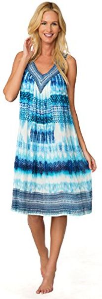 

ingear umbrella v neck printed tie dye shift dress casual beachwear cover up, Black;gray