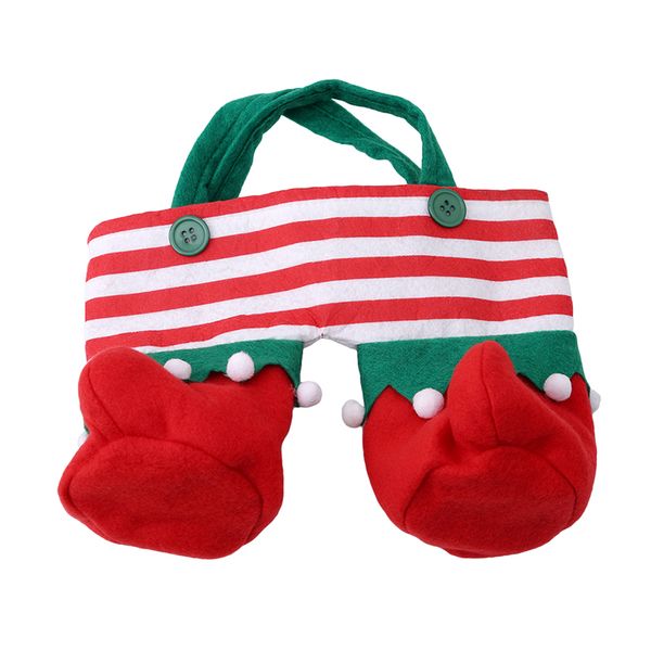 

portable santa claus christmas candy cola red wine bottle soft portable bags cover clothes home xmas party gift holder