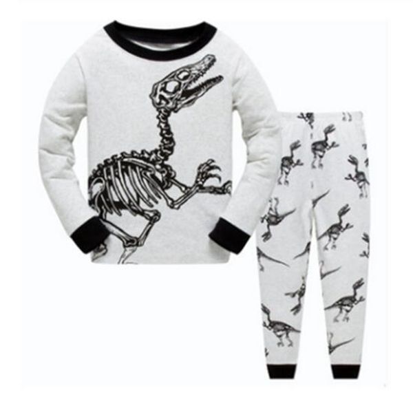 

динозавр младенец мальчиков пижама костюм мультфильм дино дети пижама одежда наборы с длинным рукавом футболки брюки детского pijamas soft, Blue;red