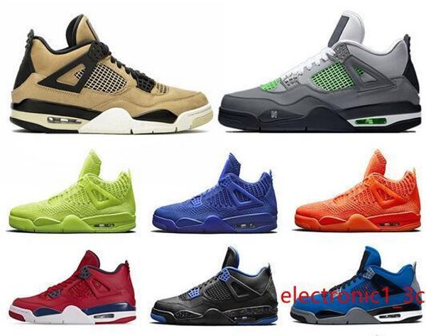 

2020 4s basketball shoes bred black cat laser black gum silt red what the 4 mens trainers sports sneakers 7-13