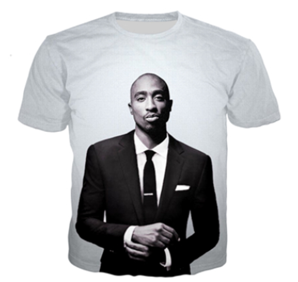 

popular singer rapper tupac 2pac t shirt men women funny 3d print summer short sleeve o neck crewneck casual a185, White;black