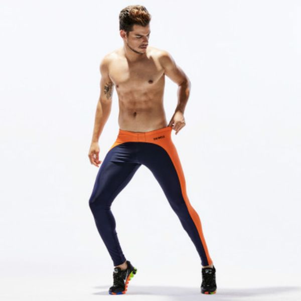 

men's designer yoga pants stretch low-waisted trendy leggings mixed colors sweatpants casual trackpants short legs close fitting pants