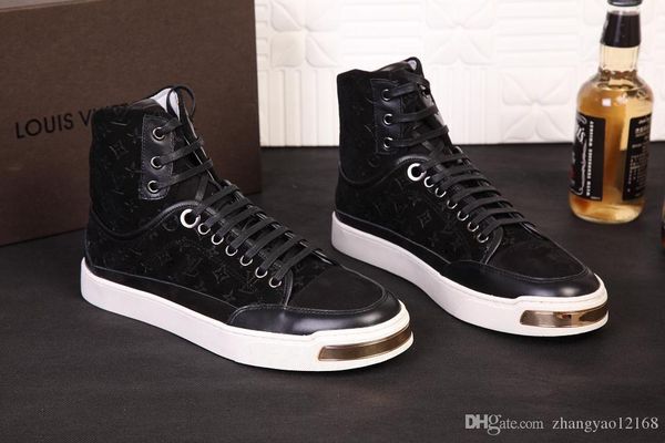 

2019 Men's Designer Sneakers Breathable boots Shoes Men Casual Shoes Leather Boots 39-45