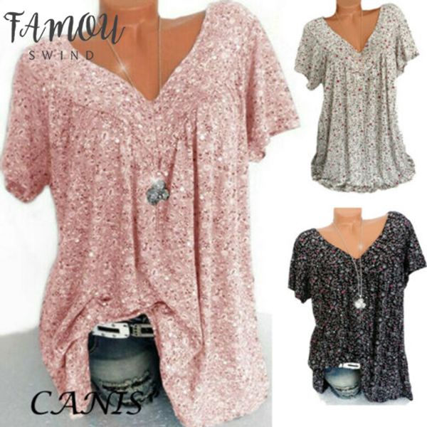

women summer short sleeve floral blouses shirt woman v neck short sleeve blouse casual loose shirts streetwear plus size  3xl, White