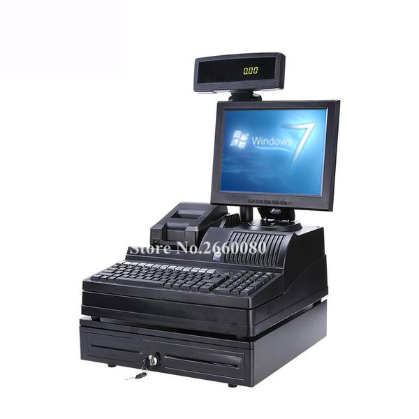 

pos systemterminal машина все в одном для супермаркетов 12 дюймовый жк монитор кассовый аппарат с принтером квитанций кассовый ящик