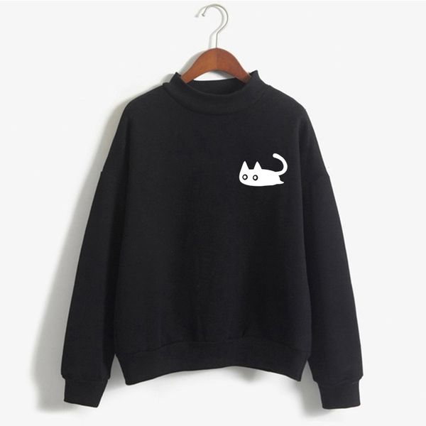 

толстовка с милым котенком 2019 черная кошка маленькая аватара, Black