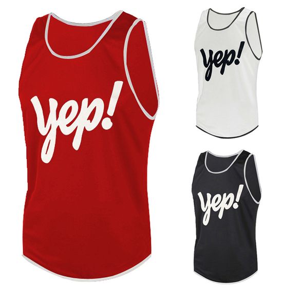 

Yep Fashion Mens Summer Tank Tops 3 Colors Letter Printed Sleeveless Crew Neck T Shirt Breathable M-XXL